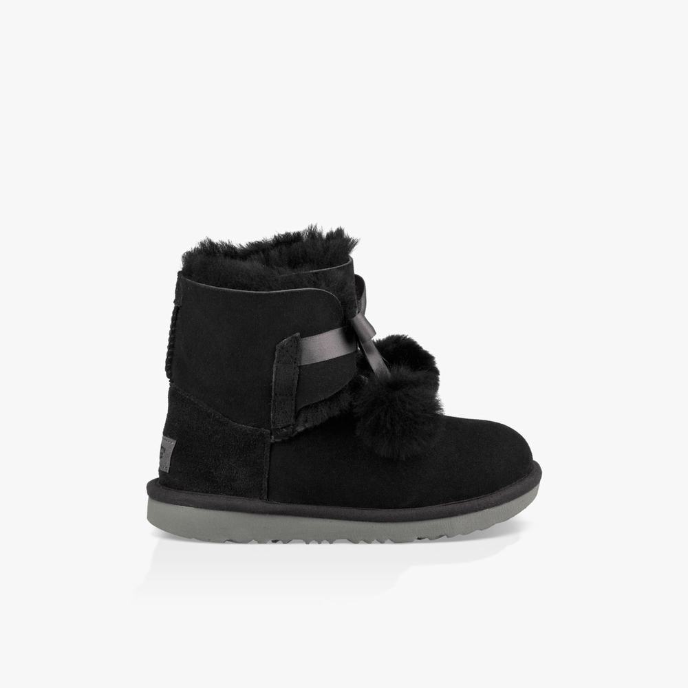 Bottes UGG Gita Fille Noir Soldes 294LQOVX